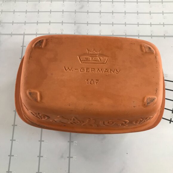 Romertopf Clay Roaster Pan Dish Covered Clay Bay Germany Made Bread - Picture 6 of 9